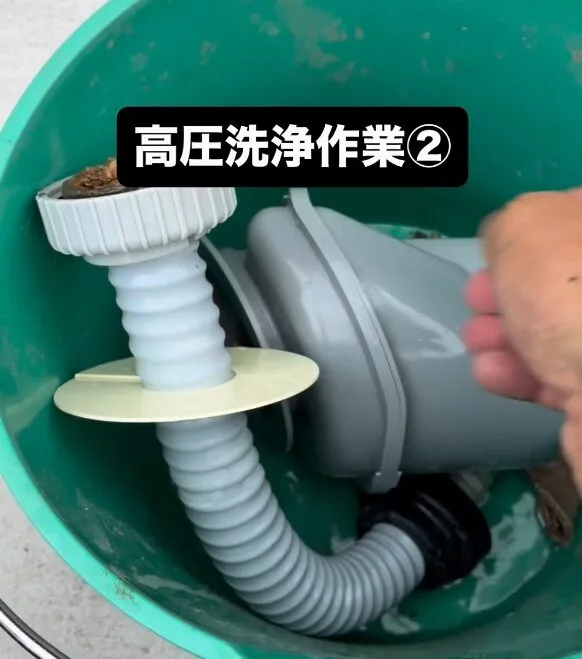 詰まりかけていたジャバラホース内部の様子