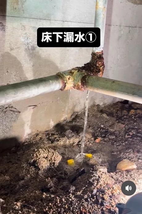 腐食した管のアップ